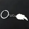 Leaf Keyring Stainless Steel Keychain Men Women Unisex Jewelry 12 pcs/lot Whole