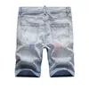 Män målade denim shorts jeans sommarficka Stor storlek Casual Distressed Holes Slim Fit Mäns Kort Byxor Byxor DY1112