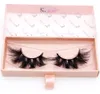 100% Real Mink Hair 3D Eyelashes Cruelty Free Dramatic Fluffy Full Strip Soft False Lashes Bevel Design Volume Fake Eyelash Extension Makeup Individual Lash