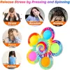 Bulle Fidget Spinner Jouet Simple Fossettes Pousser Bulles Popper Tiktok Mode Soulagement Du Stress Doigt Jeu Décompression Jouets