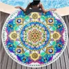 150 cm boho strandhanddoeken tropisch bedrukt grote ronde ronde handdoek microfiber stof bad voor woonkamer huis decoratief