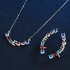 Brincos Colar Funmode Atacado Luxo Design Arma Preto Chain Plated Mulheres Bridal Jewelry Sets FS15