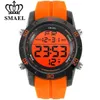 Smael Luxury Brand Mens Sport Klockor Dyk 50m Digital LED Militär Watch Men Fashion Casual Electronics Wristwatches Hot Clock X0524