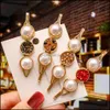 Fermagli per capelli Barrettes Gioielli S1516 Moda Donna Ragazza Faux Pearl Beads Barrette Rhinstone Tornante Clip Copricapo Pin Aessories Drop Delive