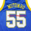 Mężczyźni kobiety młodzież rzadka #55 Mutombo Champion Basketball Jersey Hafdery Niestandardowy numer nazwy xs-5xl 6xl