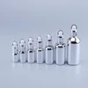 100PCS 30ml UV Silvery Glass Dropper Bottle Jars Vials with Pipette for Cosmetic Perfume Essential Oil Bottles