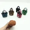 Mini cesta de comida creativa, colgante, cubierta para auriculares, llavero de coche, 9 colores