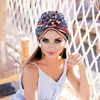 Odzież etniczna Pastoralna druk kwiatowy turban kobiety narodowy wiatr muzułmański kapelusz chemioterapia chemioterapia snu czapki czapki nagłówek fashi220z