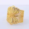 Luxury Indian Big large bracelet 24k Gold Color Flower Bangles pour les femmes Africain Dubai Arabe Wedding Jewelry Gifts8284097