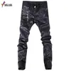 Automne Biker Skinny Hommes Gothique Punk Mode Faux Pantalon En Cuir PU Boucles Hip Hop Fermetures À Glissière Noir Pantalon Homme Hommes