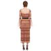 فساتين غير رسمية High Street Self Portrait Dress 2022 الصيف المرأة مضيئة كم نقطة شبكة مثير Bodycon حفلة أنيقة