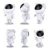 Astronaut Gwiaździsty Sky Lampa projekcyjna Galaxy Star Laser Projektor USB Ładowanie Atmosfery Lampa Kids Sypialnia Decor Boy Christmas Gift 21126 Fastship