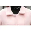 Yün Ceket Kadınlar Kış Kore Mizaç Ince Moda Kayısı Uzun Kollu Kalın Sıcaklık Karışımları Ceket Feminina LR1020 210531