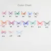 50 stks / partij Handgemaakte Organza Mini Butterflies W / Silk Butterflies -Custom Listing 210610