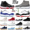 2022 Cool Grey 11 11s Basketball Shoes High Low Citrus University Legend Blue white Bred INFRARED Concord 45 space jam Gamma women Mens Trainers Sports Sneakers US 13