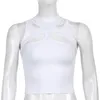 Holle Y2K Crop Tops Vrouwen Solid Summer Mouwloze Vrouwelijke Casual Basic Shirt Casaul Tee Whitetank Top Vest Streetwear 210415