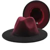 Fedora Donna Uomo Feltro Cappello Fedora per donna Uomo Patchwork Cappelli a tesa larga Donna Uomo Jazz Panama Cap Donna Autunno Inverno Cappellini all'ingrosso