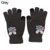 Five Fingers Gloves Winter Knitted Touch Screen Men Women Plus Velvet Thick Warm Mittens Soft Elastic