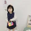 ملون جيلي الأطفال الكتف محفظة الفتيات الأزياء الكورية لؤلؤة حقيبة اليد حقائب الحلوى للأطفال