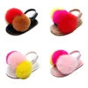 First Walkers Baby Kid Boy Girl Sandals Prewalker Geboren Slippers Fuzzy Pom Walker Toddler Infant Mooie zachte zool wieg schoenen