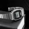 Skmei 1252女性の時計メッシュベルトステンレス鋼の正方形のadujustableのストラップ防水デジタル時計女性Reloj Muger 210616