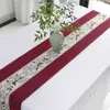 Luxury Table Runner With Tassel For Dining Wedding Party Banquet Cake Floral cloth Decoration 210628
