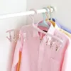 Creative 8-Clip Windproof Clip Plastic Clothes Drying Rack Small Multi-Functional Can Be Disassembled Hangers & Racks