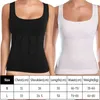 Women's Tank Top Cami Shaper Removable Pads Tummy Control Shapewear Camisole Seamless Compression Shaping Tops with Built in 257x