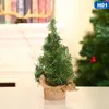 Décorations de Noël Mini Tree Light DIY Po Prop pour la maison Année Décor Festival de Noël Miniature 20 30cm3169