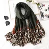 Scarves Kvinnor Scarf Fashion Print Cotton Cape Spring Winter Warm Hijabs Lady Pashmina Foulard Bandana Design Brand Shawl