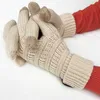Перчатки без пальцев Красочный сенсорный экран зима вязаные для женщин мужчины мода натягивает шерстяные вязать теплые варежки