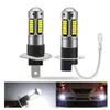 Reflektory samochodowe 2 sztuk H3 H1 Żarówka LED Super Bright 30 4014SMD Lampki przeciwmgielne 12 V 6000K Biały dzień jazdy Lampa do biegania Auto 880 881 Dr