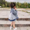 Spring Children's Denim Jackets Girl Jean Embroidery Girls Kids clothing baby Lace coat Casual outerwear Windbreaker 211204