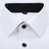 mens work shirts Brand soft Long sleeve square collar regular solid plain/ twill men dress shirts white male tops 210714