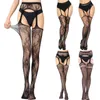 Socks & Hosiery Women Girls Female Sexy Lace Stockings Tights Sets Lingerie Erotic Hollow Out Fishnet Crotchless Garter Belt Long Elastic