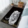 Nouveau tigre bébé tapis aquarelle salon tapis Animal sauvage tapis de sol antidérapant noir blanc tapis mode tapis 210329