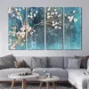 Kwitnące obraz olejny drzewa migdałowego na płótnie Plakaty Zdjęcia Wall Art Pictures for Home Decoration