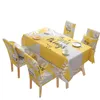 Tabla Home Rectangle Rectangle Imploude Waterproof Antiscald Silla Cover for El Dining Set7649747