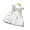 Księżniczka Baby Dress Dla Dziewczyn Party Wedding Lace Tulle Sukienki Chrzest Chrzcielstwo Przyjęcie urodzinowe Tutu Dress Odzież Niemowlę Q0716