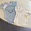 Söt elefantmönster baby rompers onesies t skjortor flickor pojkar babys romper småbarn barn kort ärm jumpsuits8088113