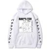 2021 Manga banane poisson sweat à capuche unisexe Anime Ash Lynx imprimé Hip Hop Streetwear sweat décontracté Homme H1227