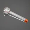 4 Colors Handcraft Pyrex Glass Oil Burner Pipe 4.2Inches Mini Smoking Hand Pipes Thick Test Straw Tube Burners For Tobacco Water Bong Accessories
