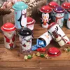 Kerstversieringen Santa Claus Snowman Snoep ijzerdozen Kinderen slijtvastheid en duurzaamheid High-Capacity Gift Feestartikelen