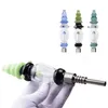 Kits NC 510 coletores de rosca de rosca kit kit hookah ceamic quartzo unhe plástico keck clip titânio unhas tubos de água com pacote de caixa coletor de recipientes de cera