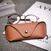 Eyeglass Case Metal Hard Shell, Portable Sunglass Case, fashionable PU Leather Eyeglass Case, Lightweight for Men Women