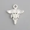 Online Wholesale Fashion Alloy PBT Medical Symbol Phlebotomy Tec Charms 19*23mm 50pcs AAC824