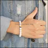 Fios de mi￧angas pulseiras de joias LGBT Rainbow Casal Bracelet Mens feminino Vulcano Tigre Eye Olhe Mi￧os Agr￭culos Agr￭culos de Moda Droga Dirat￳ria