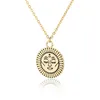 Collane con ciondolo Vintage Big Sun And Moon Collana in acciaio inossidabile Boho Charm Celestial Dainty per le donne Collier Femme BFF Jewelry Gift