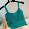 2021 High End Camisole Female Feeling Inside and Outside Wear Fashion Knitted Halter Sleeveless Shoulder-Cut Top264l