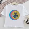 Chaud mignon chat imprimer enfants garçons filles été à manches courtes fille chemise 2 4 6 8 10 11 ans enfants vêtements t-shirt Fors fille KT2261 G1224